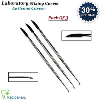 3er-Pack Professionelles Labor Le Cron Wachsschnitzer Misch- & Schnitzwerkzeuge NEU