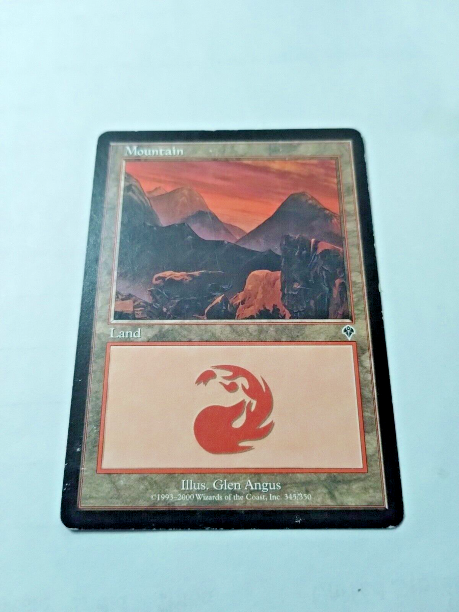 MTG Mountain Invasion 345/350 Regular Land - Edge wear - See pics