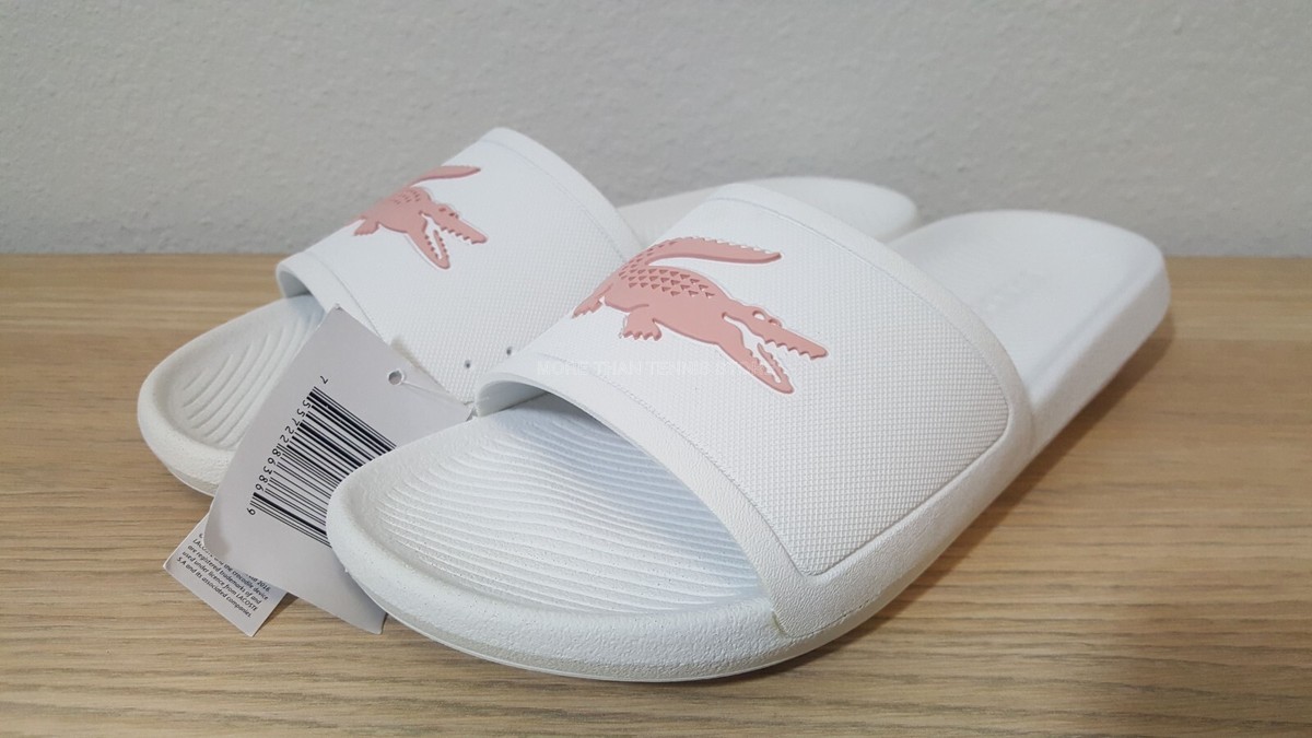 Lacoste Croco Slide Slippers White Unisex