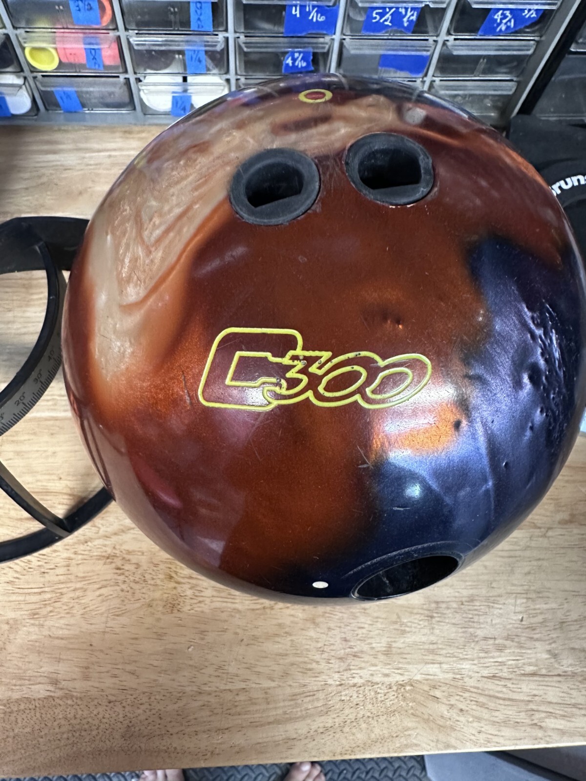 USED - Bowling Ball - 15lb Columbia "DYNAMIC SWING PEARL" - WEIGHT 14lb 12oz thumbnail 4