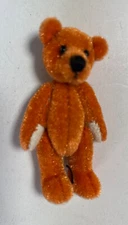 World of Miniature Bears  By Theresa Yang #285 Orange 2" Plush Bear No Writing