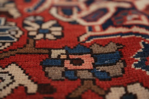 Vintage Wool Medallion Bakhtiari Area Rug 7x10 Traditional Hand-knotted Carpet - Picture 9 of 23