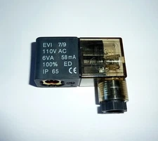 WIC Valve 2K Series 110V AC Encapsulated Solenoid Coil with LED DIN Connector