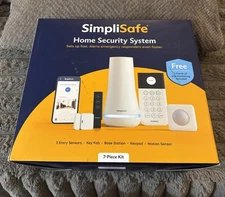 SimpliSafe Home Security System 7-Piece Kit Keypad Sensors Motion Detector