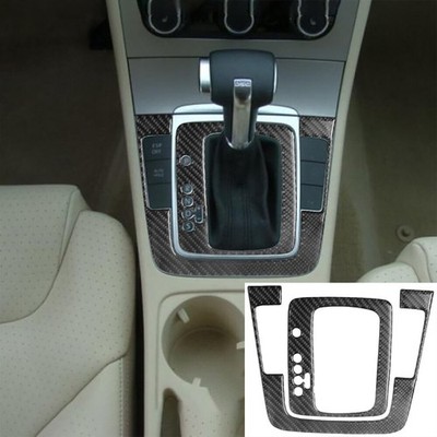 2x Carbon Fiber Automatic Gear Shift Interior Trim Set For Passat 2006-10