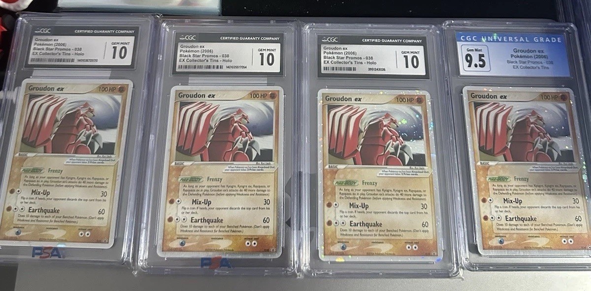 4 Pokemon groudon Ex #38 Black Star Promo Cgc 10