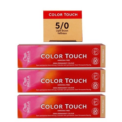 Wella Color Touch 3 x 60 ml 5/0 hellbraun Set