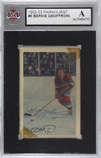 1952-53 Parkhurst Bernie Geoffrion #3 KSA Authentic HOF t3w