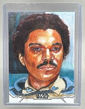 Lando Calrissian Topps Star Wars Marcia Dye Sketch Card Auto 1/1