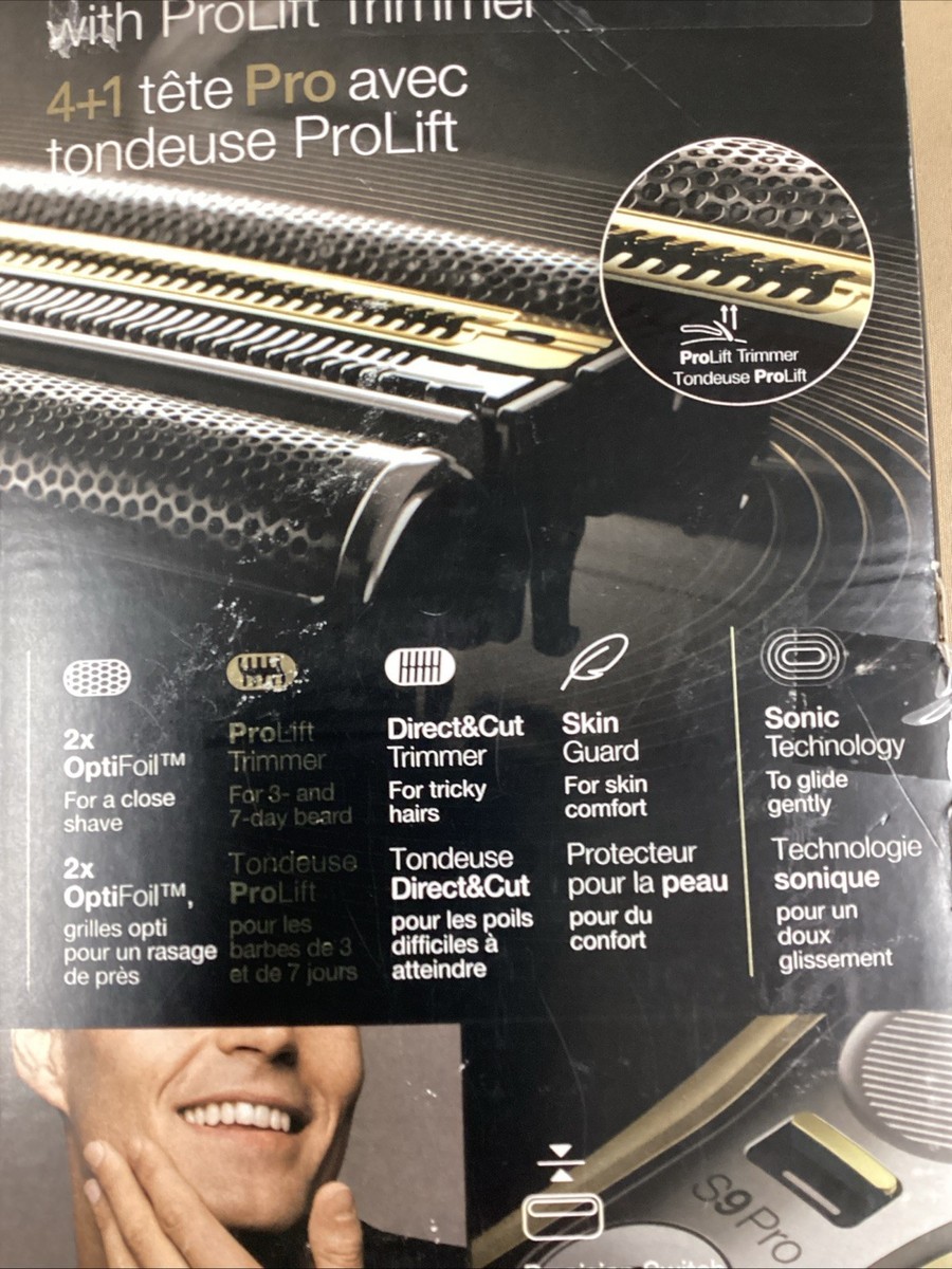 Braun Electric Foil Razor for Men, Series 9 Pro 9419s Wet & Dry Shaver with Prolift Beard Trimmer, Gold