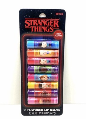 NEW Netflix Stranger Things 8 Flavored Lip Balms Gift Set - NEW, Sealed