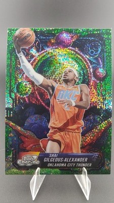 Shai Gilgeous-Alexander 2025-26 Topps Cosmic Chrome /75 Green Space Dust PRP-1