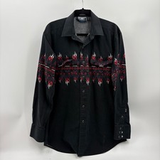 Brooks Dunn Panhandle Slim Collection Western Aztec Flame Shirt Mens Large