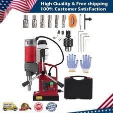 Magnetic Drill 1.57in Press with 6 Coring Bits 1550W 2922 Mag Drill Press 13000N