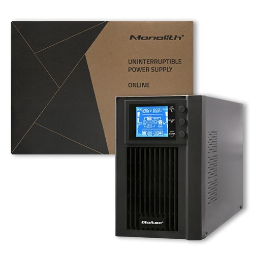 5901878530420 UPS On-line Pure Sine Wave 1kVA 800W LCD USB Qoltec - 第 8/10 張圖片
