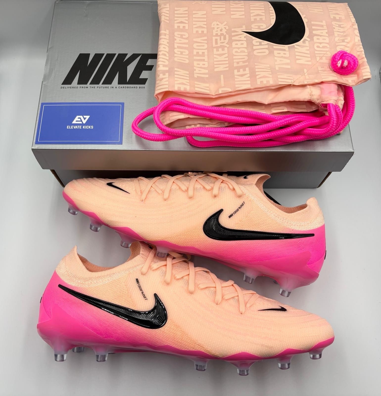 Nike Hombres Fútbol Phantom GX II Elite AG-Pro Rosa Carmesí Reino Unido 11 FJ2554 800