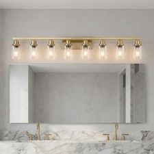 51'' Vanity Light 8 Lights for Bathroom Mirror Wall Sconce Fixture Modern Gold