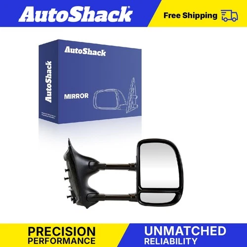 Tow Mirror Manual Non-Heated Black Passenger Side for 1999-2007 Ford F-250