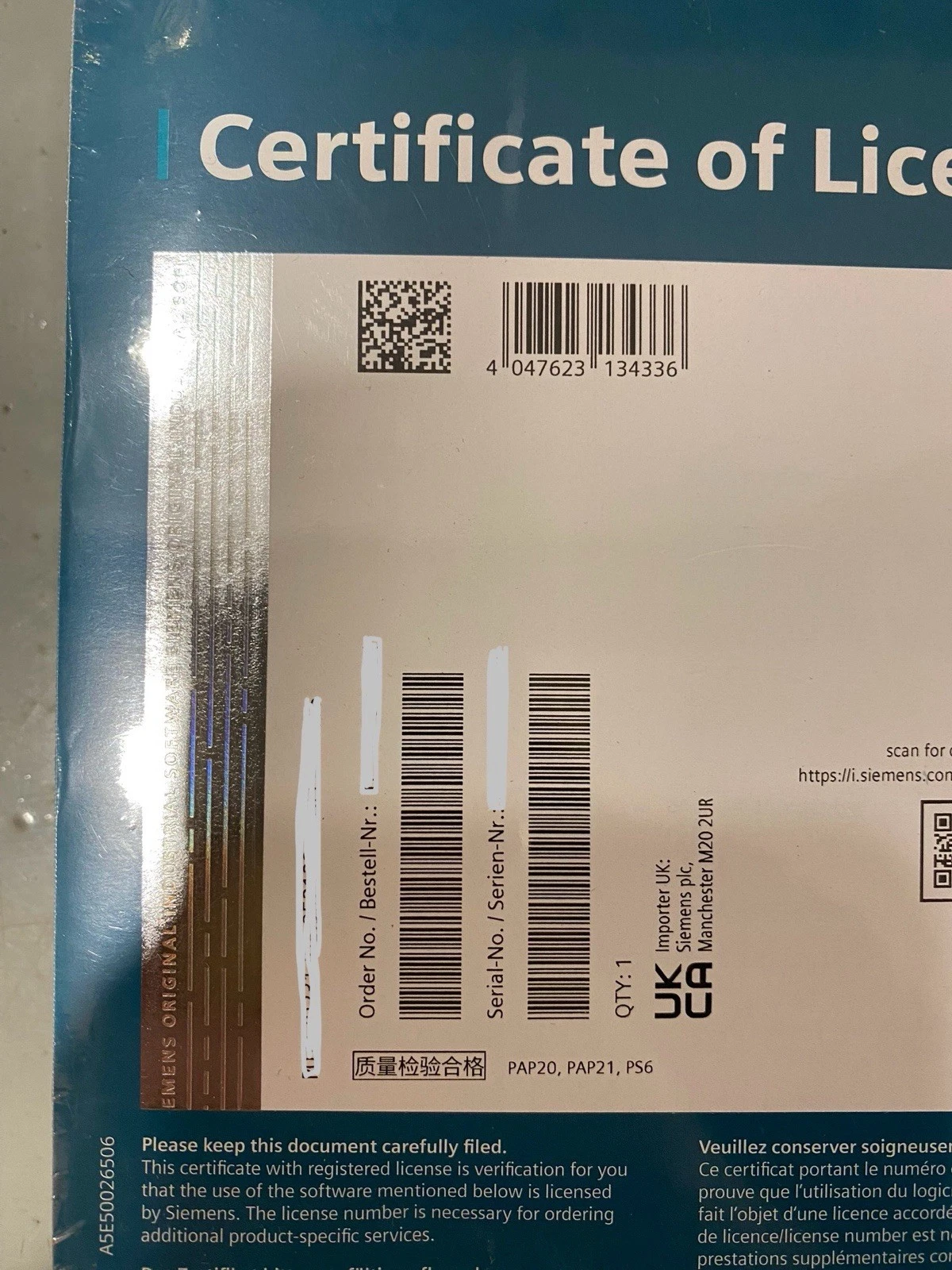 Siemens SIMATIC WinCC Advanced V19 Software License SUS-230701 Brand New Sealed 2