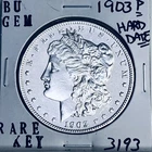 1903 P BU GEM MORGAN SILVER DOLLAR UNC MS+++ U.S. MINT RARE KEY COIN 3193