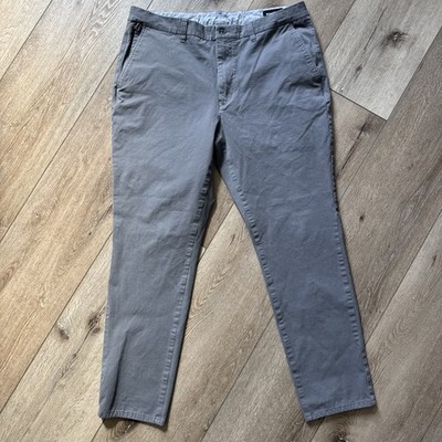 Bonobos Dress Pants Mens Gray Slim Taper Cotton 36x30 #917