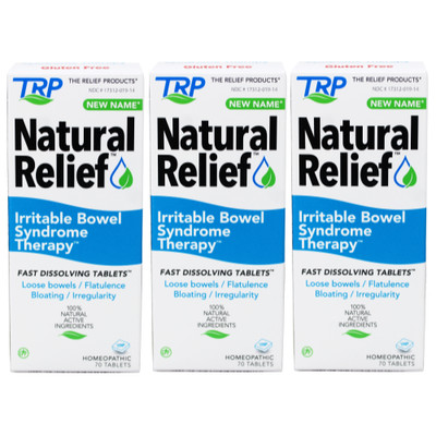 3 Pack - TRP Natural Relief, Irritable Bowel Syndrome, Tablets, 70 count
