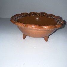 Cerámica mexicana Molcajete Mexicano de Barro pintada a mano