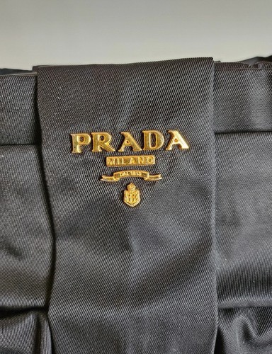 Borsa a spalla Prada Milano Tessuto City in pelle e nylon nero - Imagen 8 de 14