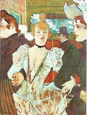 Henri de Toulouse-Lautrec-La Goule Betreten des Moulin Rouge in Begleitung von zwei
