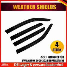 4x Windabweiser Regenabweiser Schwarz Für VW Amarok Doppelkabine 2009-2022 Neu