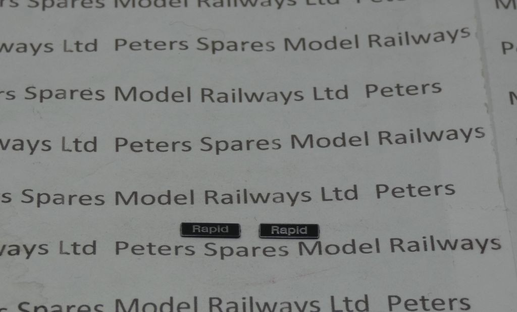 Dapol 114705 Class 68 OO Gauge Nameplate Rapid (Pair)