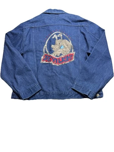 Vintage Iceberg History Men's 3XL Blue DENIM Disney  Pluto Devilish Jacket - product listing photo