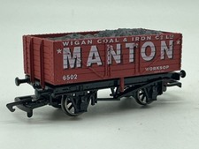BH49 Dapol Red Manton Wigan Ore/Coal Wagon OO Gauge Play Worn Used Condition
