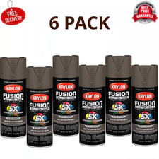 Krylon Fusion All-in-one Coffee Bean Matte Spray Paint 12 Oz 6 Pack