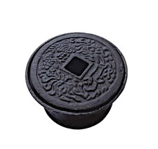 Cast Iron Tea Caddy Black