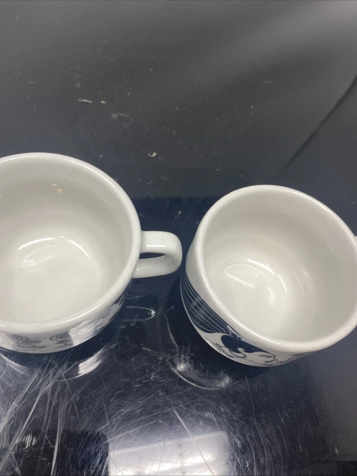 Набор из 2 штабелируемых кофейных чашек эспрессо Demitasse ар-деко кафе - сделано в Бразилии - Изображение 4 из 4