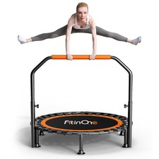 40"/48" Foldable Mini Trampoline Load 330lbs, Portable Exercise Rebounder wit...