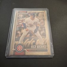 2026 Topps Series 1 Nico Hoerner Cubs Wood SSP #5 1/25 Cubs
