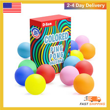 Multi Color Ping Pong Balls 40mm Table Tennis 12 Pack