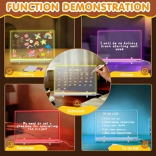 Lumiboard Led Drawing Board with Stand, 6 Colors 5 Light Modes, Acrylic Glowi...
