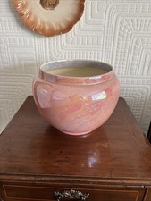 Large Crown Ducal Pink Lustre Planter