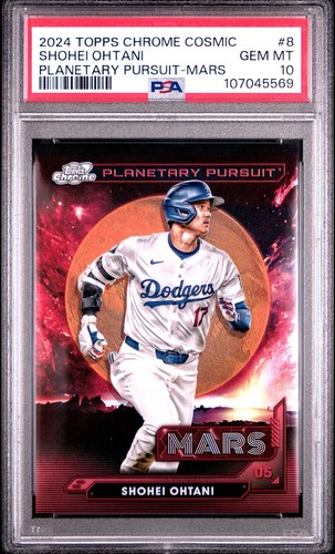 Topps 2024 Cosmic Chrome Shohei Ohtani Dodgers Planetary Pursuit Mars #8 PSA 10 