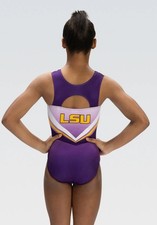 Big Girls Purple LSU Tigers Elite Spirit Leotard NWOT M