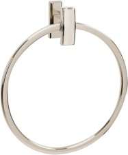 Alno A7540PN Arch Modern Towel Rings 7inch Polished Nickel
