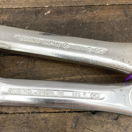 Vintage Sugino GT Crankset 175mm BMX Japan 110 BCD Square Taper Road Triple - Picture 13 of 18