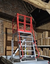 Working Platform Loading Safety Stairs for Warehouse and Maintenance Access UK