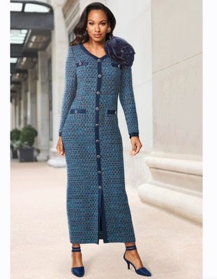 blue multi maxi dress Blue Floral V-Neck Ruffle Maxi Dress main image 1