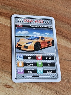 Gumpert  Apollo Sport - Prototypen Einzelkarte - Quartett  (7E)