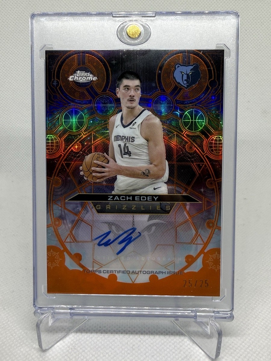 Zach Edey 2025-26 Topps Chrome Chromagraphs AUTO - Orange 25/25