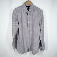 Banana Republic Men  s Classic Fit Plaid Dress Shirt Size Large 16-16.5 Cotton